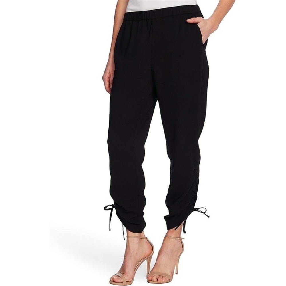 NWT CeCe M Essentials Pants Solid Ruched Ankles R… - image 1